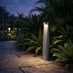 Tapered Obelisk Bollard Light — Outdoor Garden IP54, L50 × W100 × H400mm, Gray Aluminium — view 4