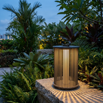 Slatted Carry Lantern – Portable IP54 Outdoor Floor Lamp, Stainless Steel & Glass, Dark Gray — view 9