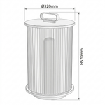 Slatted Carry Lantern – Portable IP54 Outdoor Floor Lamp, Stainless Steel & Glass, Dark Gray — view 5