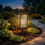 Fern Leaf Garden Light – IP54 Outdoor Sculptural Ground Light, Golden Brown — view 12