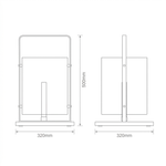 Cage Frame Table Lantern – IP54 Outdoor Table Light, Dark Gray — view 2