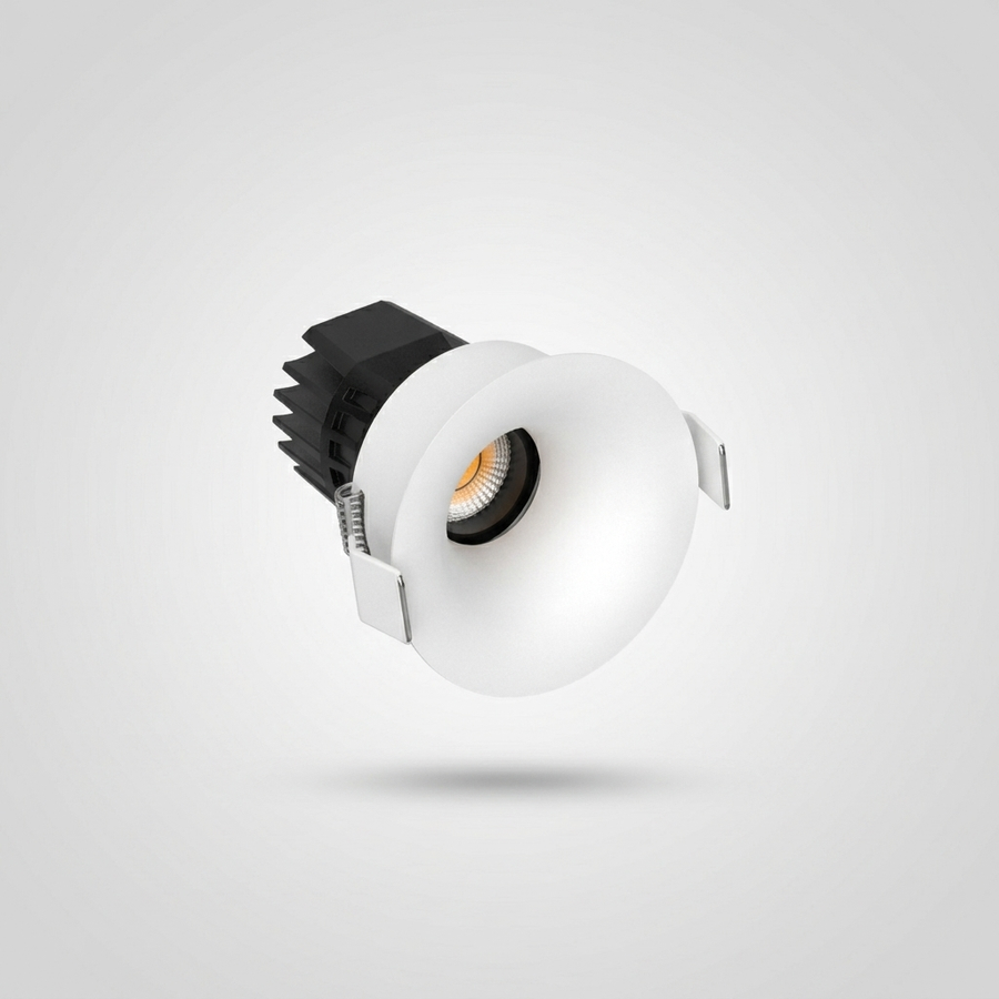 Gypsum Arc Tunable Downlight – 2700-6500K Adjustable White Recessed Light, 75mm Cutout, White