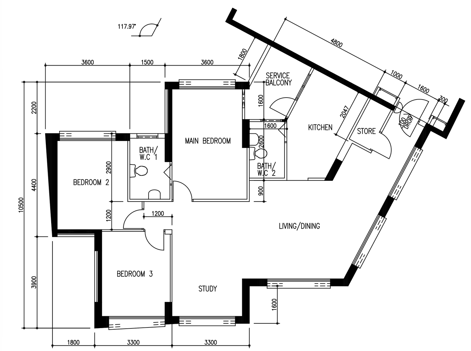 Real HDB floor plan