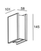 Timber Slat Wall Light – IP54 Outdoor Up/Down Wall Light, CREE LED 2x7W, Gray/Wood Grain — view 2