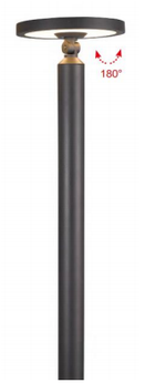 Mushroom Cap Bollard Light – IP54 Outdoor Path Light, Dark Gray — view 2
