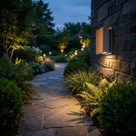 Timber Slat Wall Light – IP54 Outdoor Up/Down Wall Light, CREE LED 2x7W, Gray/Wood Grain — view 4