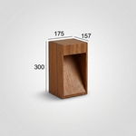 Timber Pillar Accent Light – IP54 Outdoor Aluminium & Solid Wood Light, Gray/Wood Grain — view 1