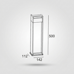 Timber Column Wall Light – IP54 Outdoor Wall Light, Aluminium & Solid Wood, Gray/Wood Grain — view 1