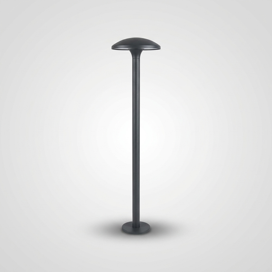 Mushroom Cap Bollard Light – IP54 Outdoor Path Light, Dark Gray