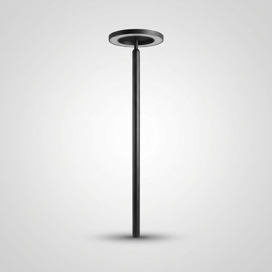 Wide Ring Top Post Light – IP54 Outdoor Post Lamp 2200mm, Dark Gray