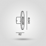 Halo Ring Wall Light — Outdoor Facade IP54, Ø240 × H82mm, Gray Aluminium — view 1