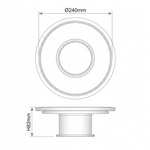 Halo Ring Wall Light — Outdoor Facade IP54, Ø240 × H82mm, Gray Aluminium — view 2