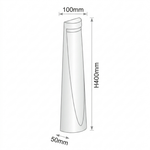 Tapered Obelisk Bollard Light — Outdoor Garden IP54, L50 × W100 × H400mm, Gray Aluminium — view 2