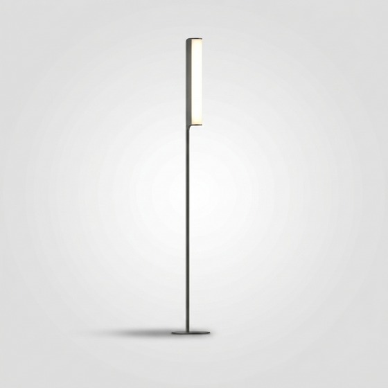 Linear Bar Floor Lamp – IP54 Outdoor Stainless Steel Column Light, Dark Gray