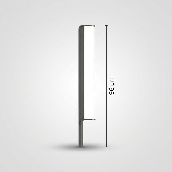 Fin Blade Wall Light – IP54 Outdoor Stainless Steel Wall Sconce, Dark Gray