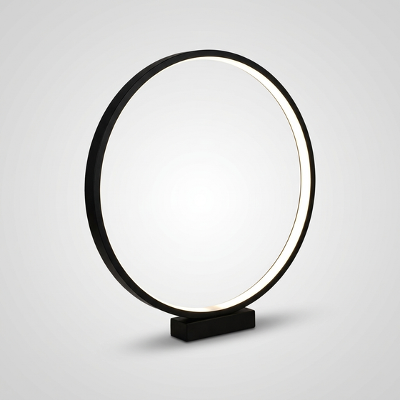 Halo Ring Floor Lamp – IP54 Outdoor Aluminium Circle Light, Black