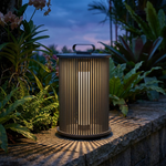 Slatted Carry Lantern – Portable IP54 Outdoor Floor Lamp, Stainless Steel & Glass, Dark Gray — view 10