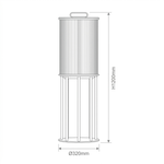 Slatted Carry Lantern – Portable IP54 Outdoor Floor Lamp, Stainless Steel & Glass, Dark Gray — view 4