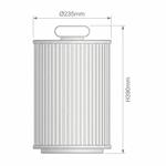 Slatted Carry Lantern – Portable IP54 Outdoor Floor Lamp, Stainless Steel & Glass, Dark Gray — view 6