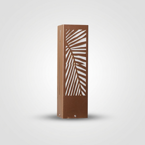 Fern Leaf Garden Light – IP54 Outdoor Sculptural Ground Light, Golden Brown
