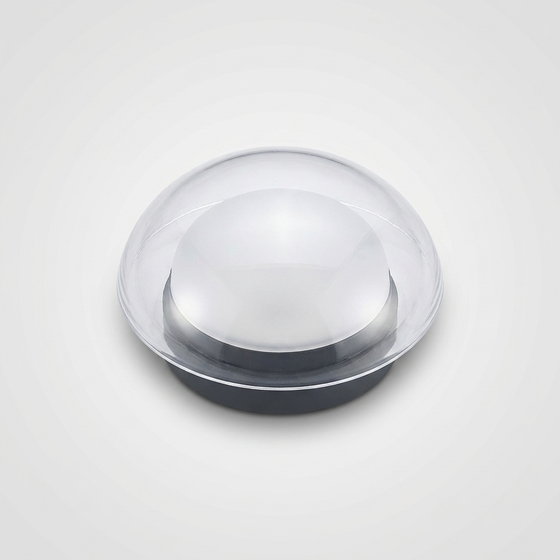 Ground Puck Light – IP54 Outdoor Ground-Mount Cube Light, Dark Gray