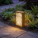 Fern Leaf Garden Light – IP54 Outdoor Sculptural Ground Light, Golden Brown — view 14