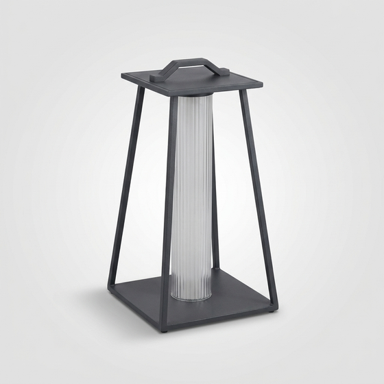 Tripod Post Lantern – IP54 Outdoor Ground/Post Light, Dark Gray