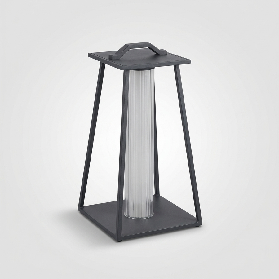 Tripod Post Lantern – IP54 Outdoor Ground/Post Light, Dark Gray