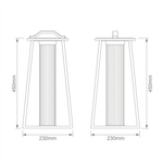 Tripod Post Lantern – IP54 Outdoor Ground/Post Light, Dark Gray — view 2