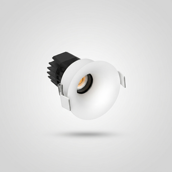Gypsum Arc Tunable Downlight – 2700-6500K Adjustable White Recessed Light, 75mm Cutout, White