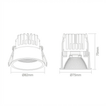 Hive Tunable Downlight – 2700-6500K Adjustable White Recessed Light, 75mm Cutout, White — view 2