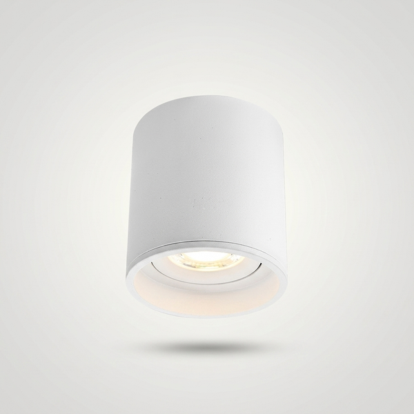 Milo Tin 9W Surface-Mounted Downlight — White