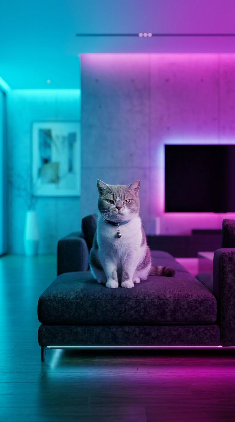 Living room lit at Colour