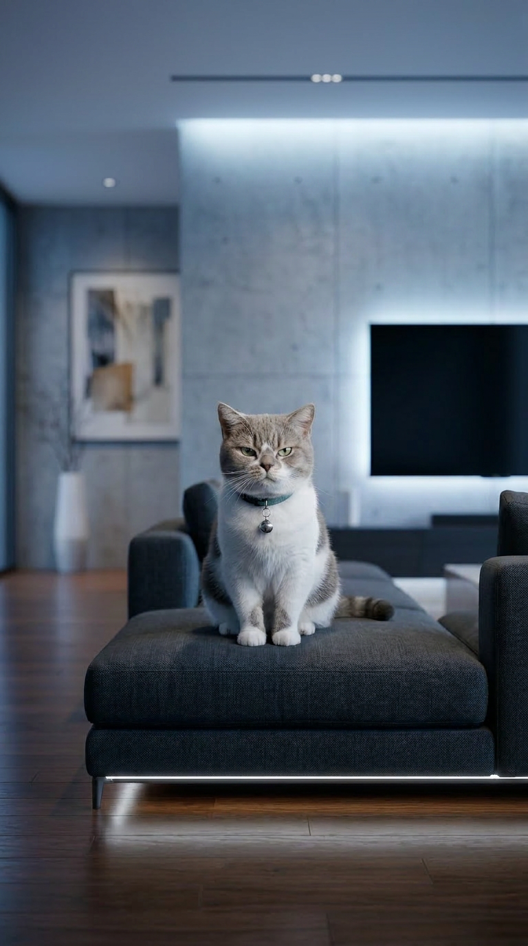 Living room lit at 6500K